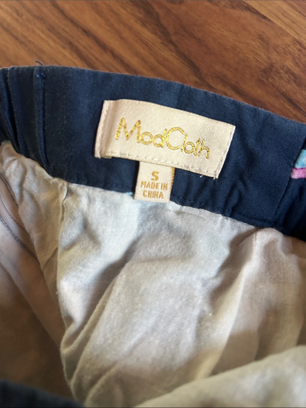 Modcloth Navy Skirt with Pink Octopus and Multicolor Coral Print - Picture 3 of 7
